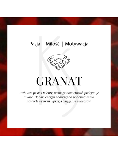 Aura - Srebrny naszyjnik personalizowany z granatem