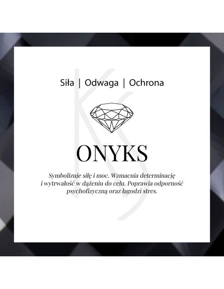 Infinity - Srebrna zawieszka z czarnym onyksem