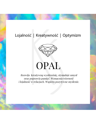 Sydney - Srebrna zawieszka z opalem