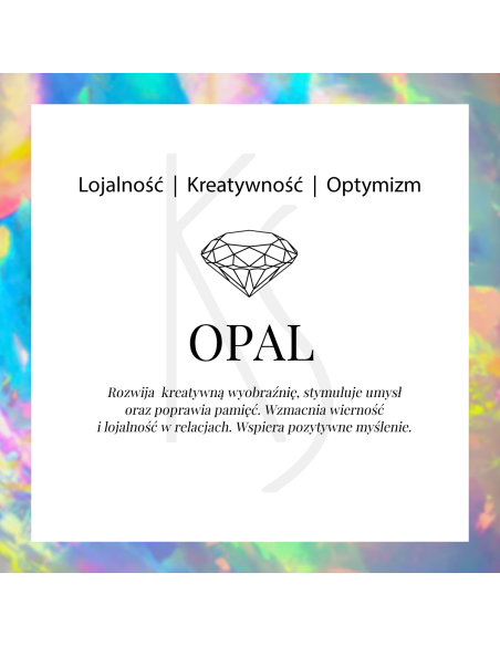 Sydney - Srebrna zawieszka z opalem