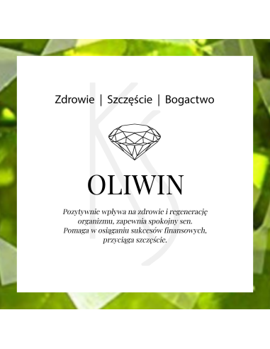 Aura - Bransoletka srebrna XL z oliwinem