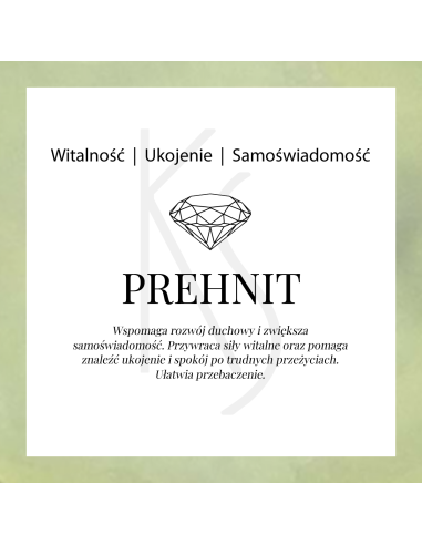 Aura - Bransoletka srebrna XL z prehnitem