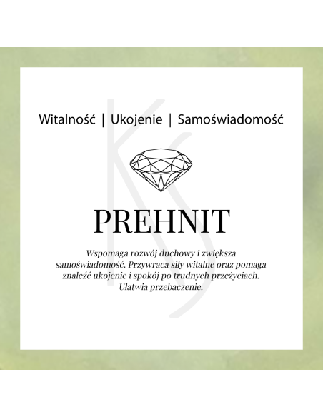 Aura - Srebrny naszyjnik z prehnitem