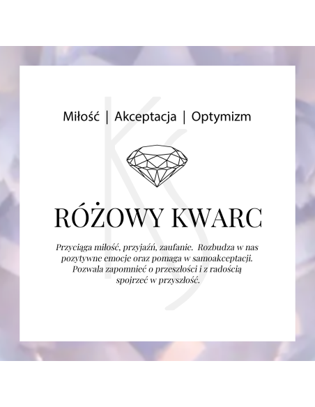 Aura - Bransoletka srebrna z różowym kwarcem