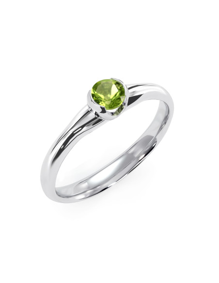 Sydney - Srebrny pierścionek z oliwinem
