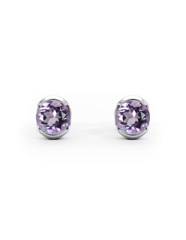 Sydney - Srebrne kolczyki z ametystem