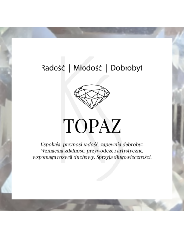Love - Srebrny naszyjnik z białym topazem