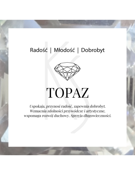 Love - Srebrny naszyjnik z białym topazem