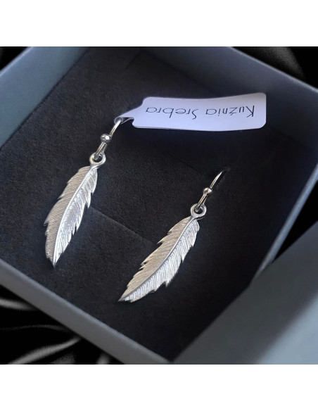 Feather - Srebrne kolczyki