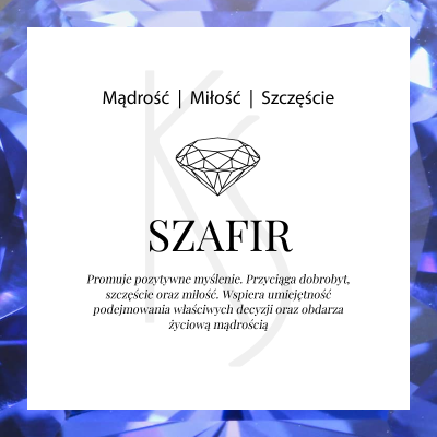 Love - Srebrny pierścionek "miłość" z szafirem