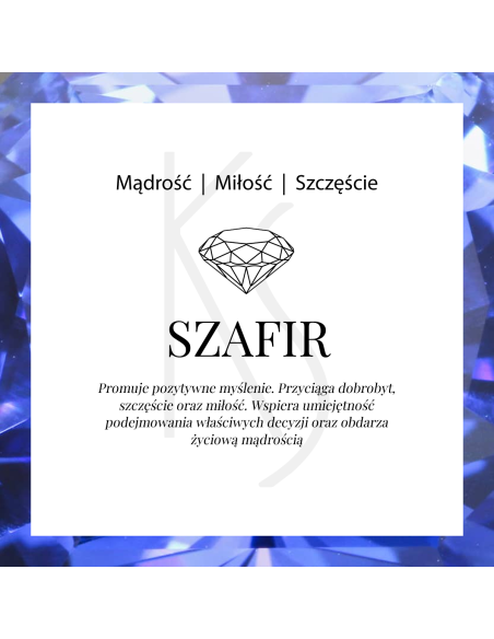 Royal - Srebrne kolczyki z czarnym szafirem