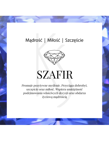 Royal - Srebrna zawieszka z czarnym szafirem