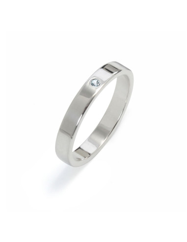 Simple  - Obrączka z niebieskim topazem