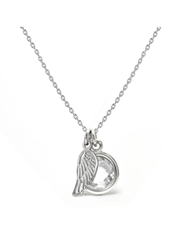 Aura - Srebrny naszyjnik z białym topazem