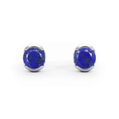 Sydney - Srebrne kolczyki z lapisem lazuli
