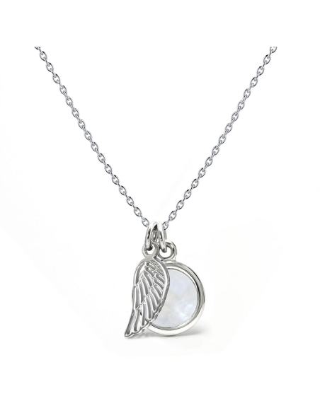 Aura - Srebrny naszyjnik z kamieniem księżycowym