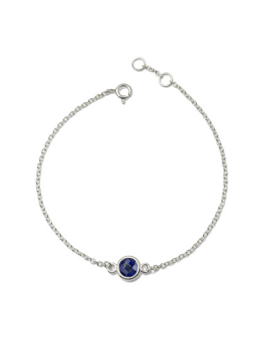 Aura - Bransoletka srebrna z lapisem lazuli