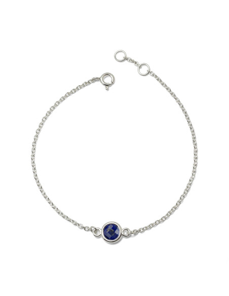 Aura - Bransoletka srebrna z lapisem lazuli