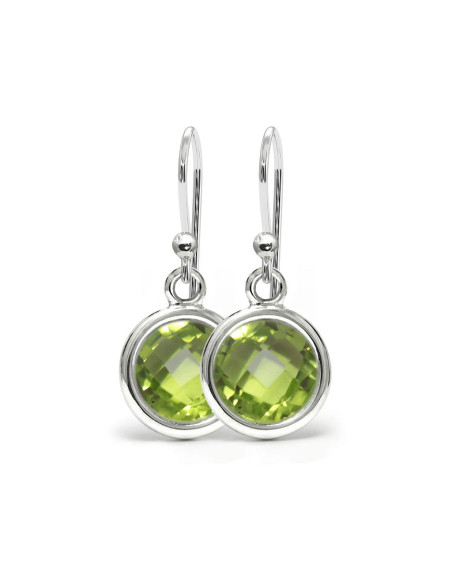 Aura - Srebrne kolczyki z oliwinem