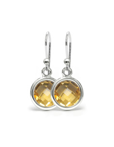 Aura - Srebrne kolczyki z cytrynem