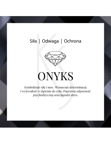 Love - Srebrna zawieszka z onyksem