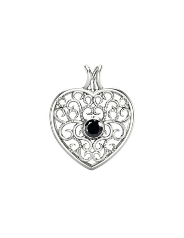 Love - Srebrna zawieszka z onyksem