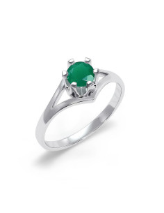 Royal - Srebrny pierścionek z zielonym onyksem