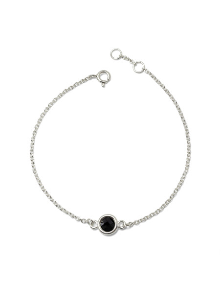 Aura - Bransoletka srebrna z onyksem
