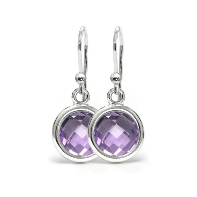 Aura - Srebrne kolczyki z ametystem