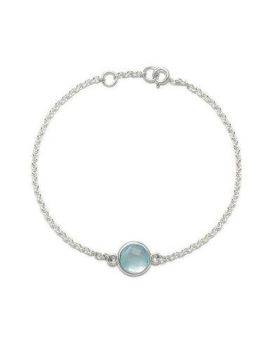 Aura - Bransoletka srebrna z chalcedonem