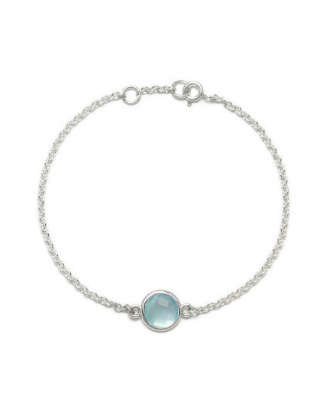 Aura - Bransoletka srebrna z chalcedonem