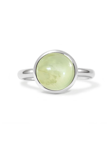 Candy - Srebrny pierścionek z prehnitem