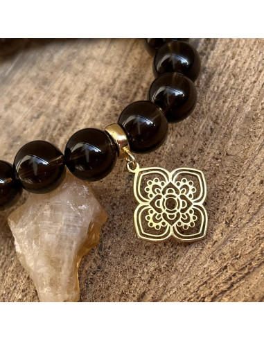 Karma - Bransoletka z kwarcem dymnym