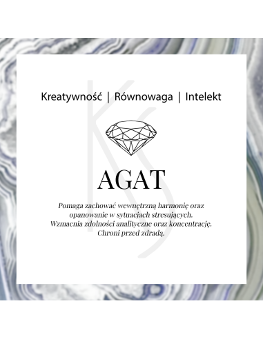 Karma - Bransoletka z agatem