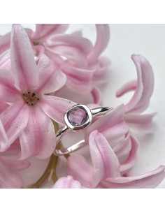 Spring - Srebrny pierścionek z ametystem