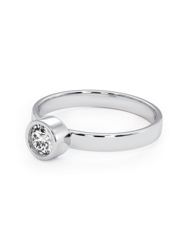 Stack me - Srebrny pierścionek z niebieskim topazem