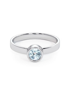 Stack me - Srebrny pierścionek z niebieskim topazem