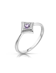 Modena - Pierścionek srebrny z ametystem