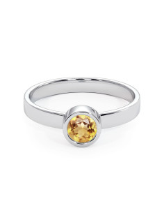 Stack me -Srebrny pierścionek z cytrynem