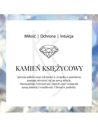 Fala - Srebrny pierścionek z kamieniem księżycowym