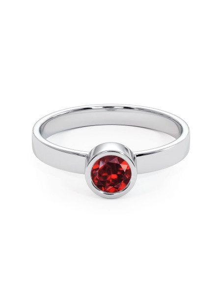 Stack me - Srebrny pierścionek z granatem