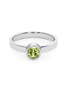 Stack me - Srebrny pierścionek z oliwinem