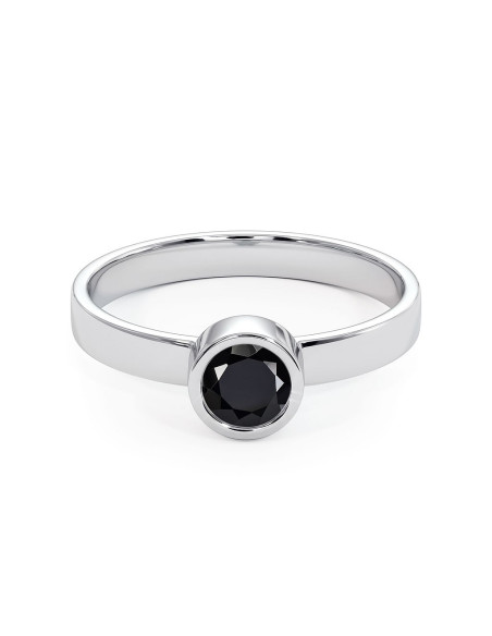 Stack me - Srebrny pierścionek z czarnym onyksem