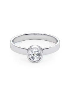Stack me - Srebrny pierścionek z białym topazem