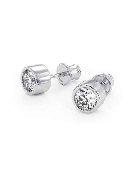 Stack me - Srebrne kolczyki z niebieskim topazem