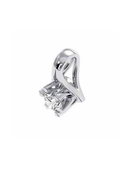 Royal - Srebrna zawieszka z kryształem górskim