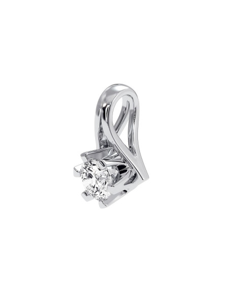 Royal - Srebrna zawieszka z różowym kwarcem