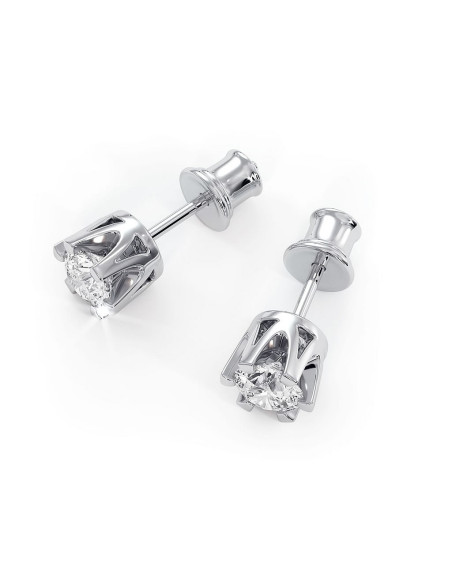 Royal - Srebrne kolczyki z ametystem