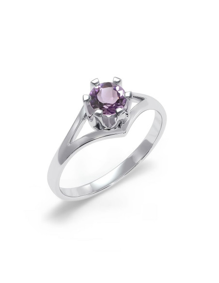 Royal - Srebrny pierścionek z ametystem