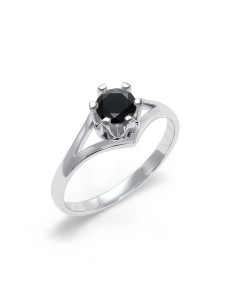 Royal - Srebrny pierścionek z czarnym onyksem